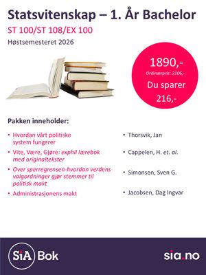 Statsvitenskap 1.år bachelor (1.semester)