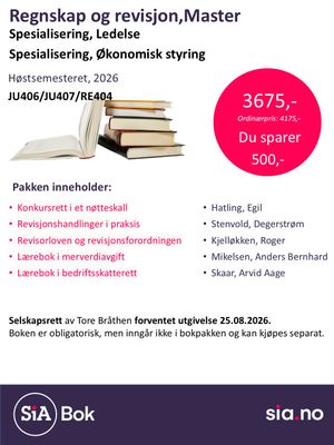 Regnskap og revisjon, Master - spesialisering Ledelse/økonomi styring
