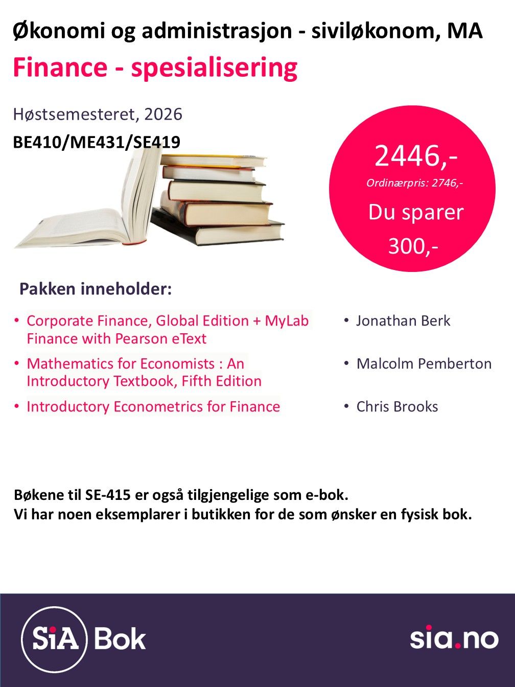 Finance - spesialisering master
