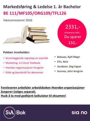 Markedsføring og Ledelse 1.År bachelor (1.semester)