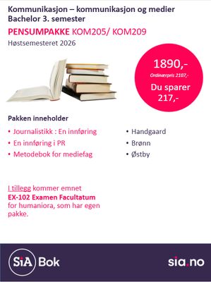 KOM205 &amp; KOM209 Kommunikasjon 3. semester