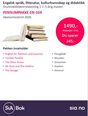 EN-169 Engelsk språk, litteratur, kulturkunnskap og didaktikk