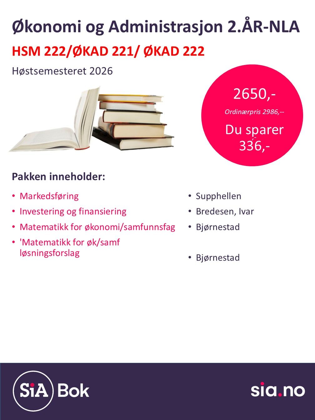Økonomi og administrasjon 2.år NLA