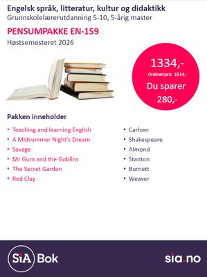 EN-159 Engelsk språk, litteratur, kultur og didaktikk i kontekst