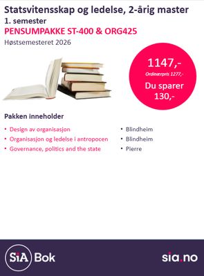 ST-400 og ORG425 Statsvitenskap og ledelse, Master