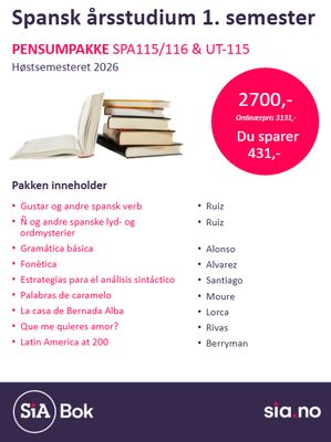 SPA115, SPA116 OG UT-115 Spansk årsstudium, 1. semester