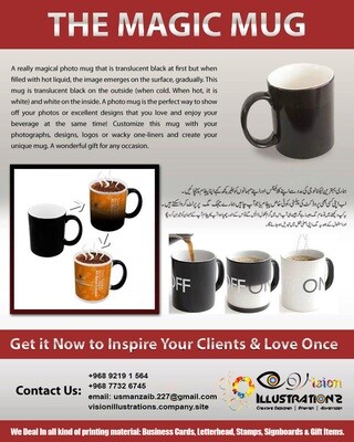 Mugs & Magic Mugs to Present Your Brand & or Your Emotions for your Loved Once.