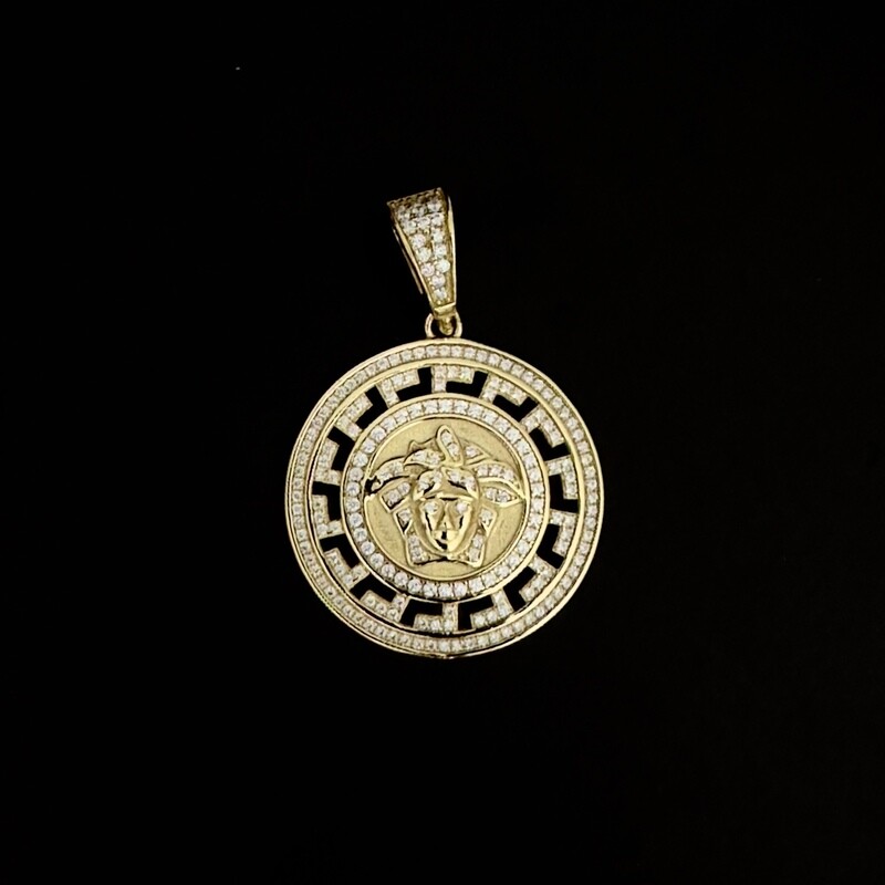 Dije Versace en Plata 925 con Baño de Oro 14k