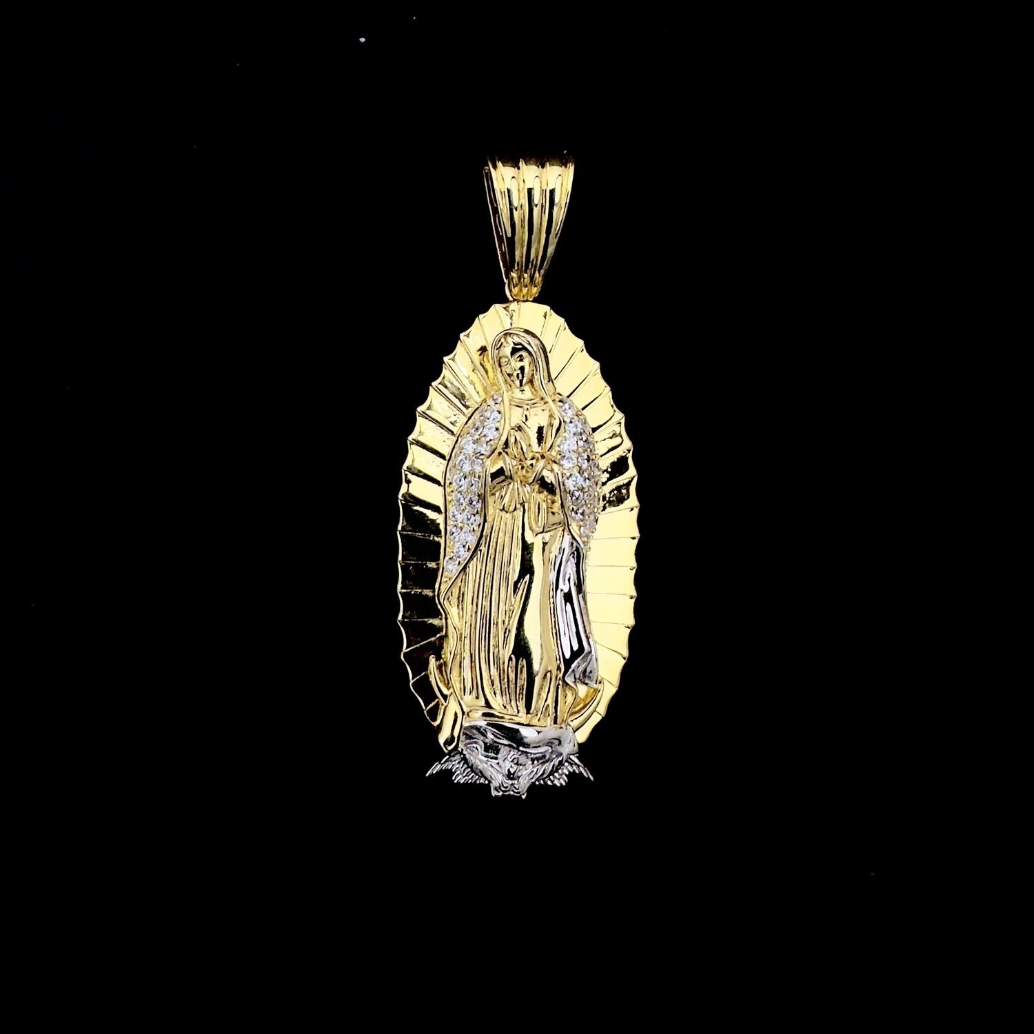 Virgen de Guadalupe manto diamantado