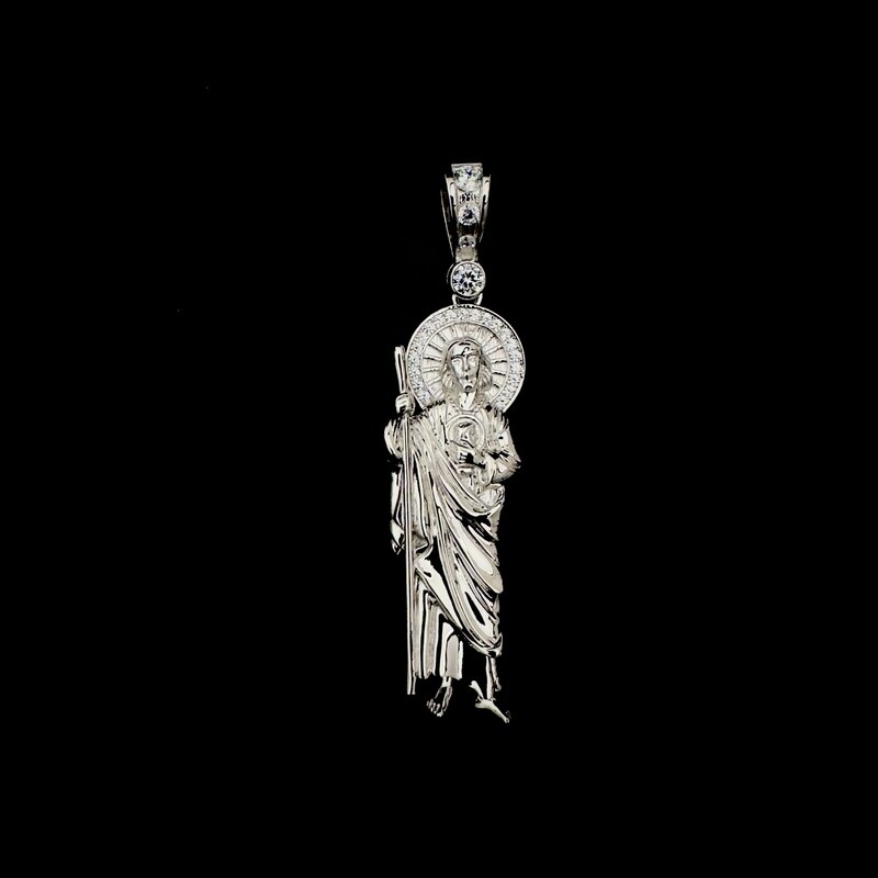 Dije San Judas Tadeo en Plata Italiana 925