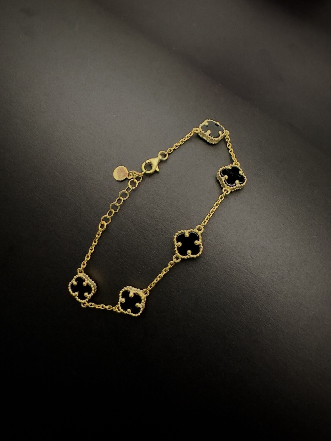 Pulso Van Cleef de Plata italiana 925 con Baño de Oro