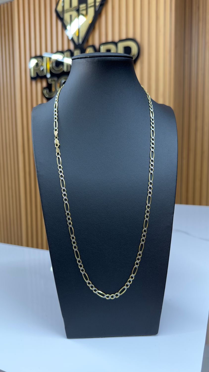 Cadena Cartier / Figaro de  Oro 10k