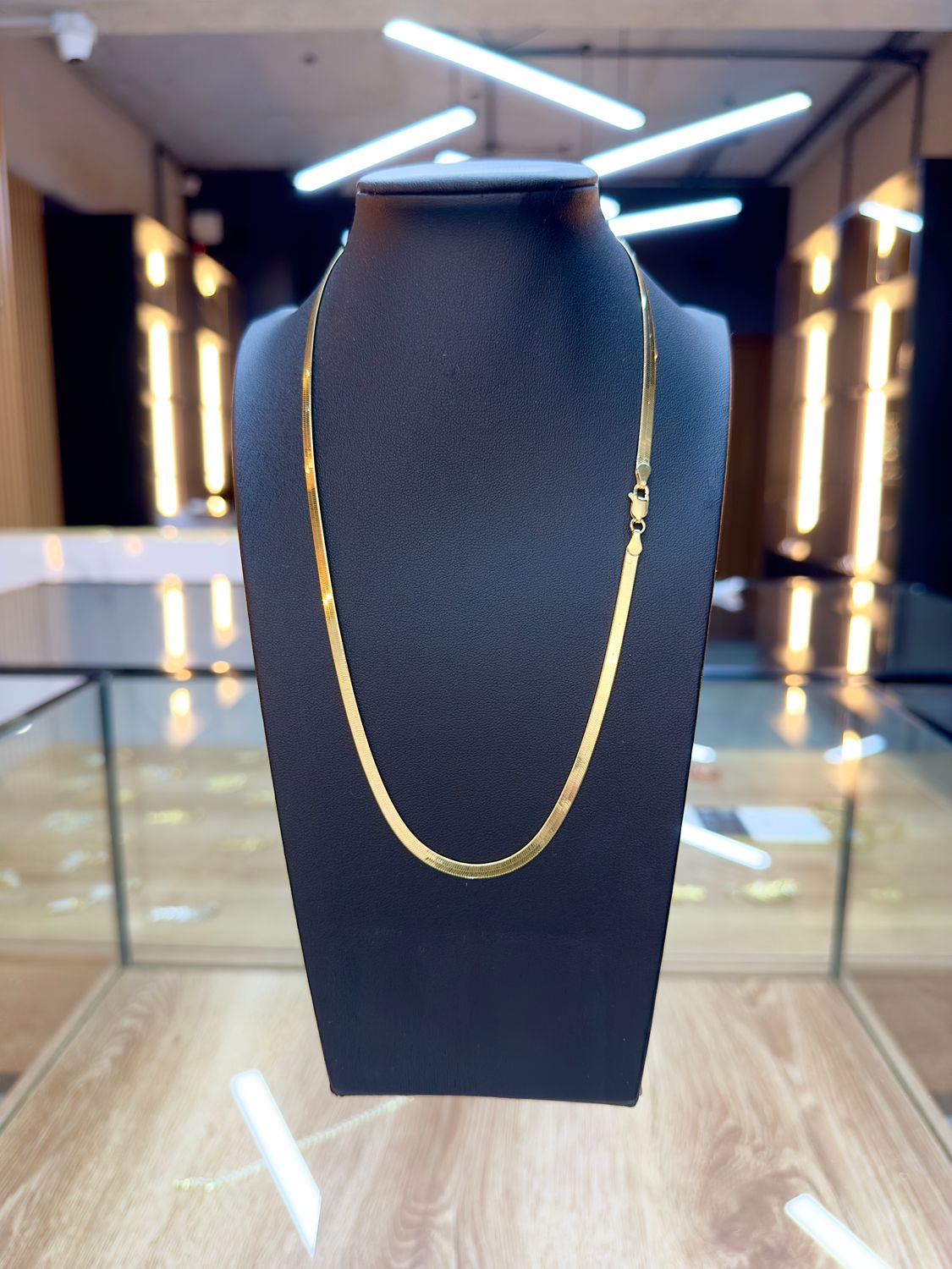 Cadena Serpiente de Plata italiana 925 con baño de oro 14k