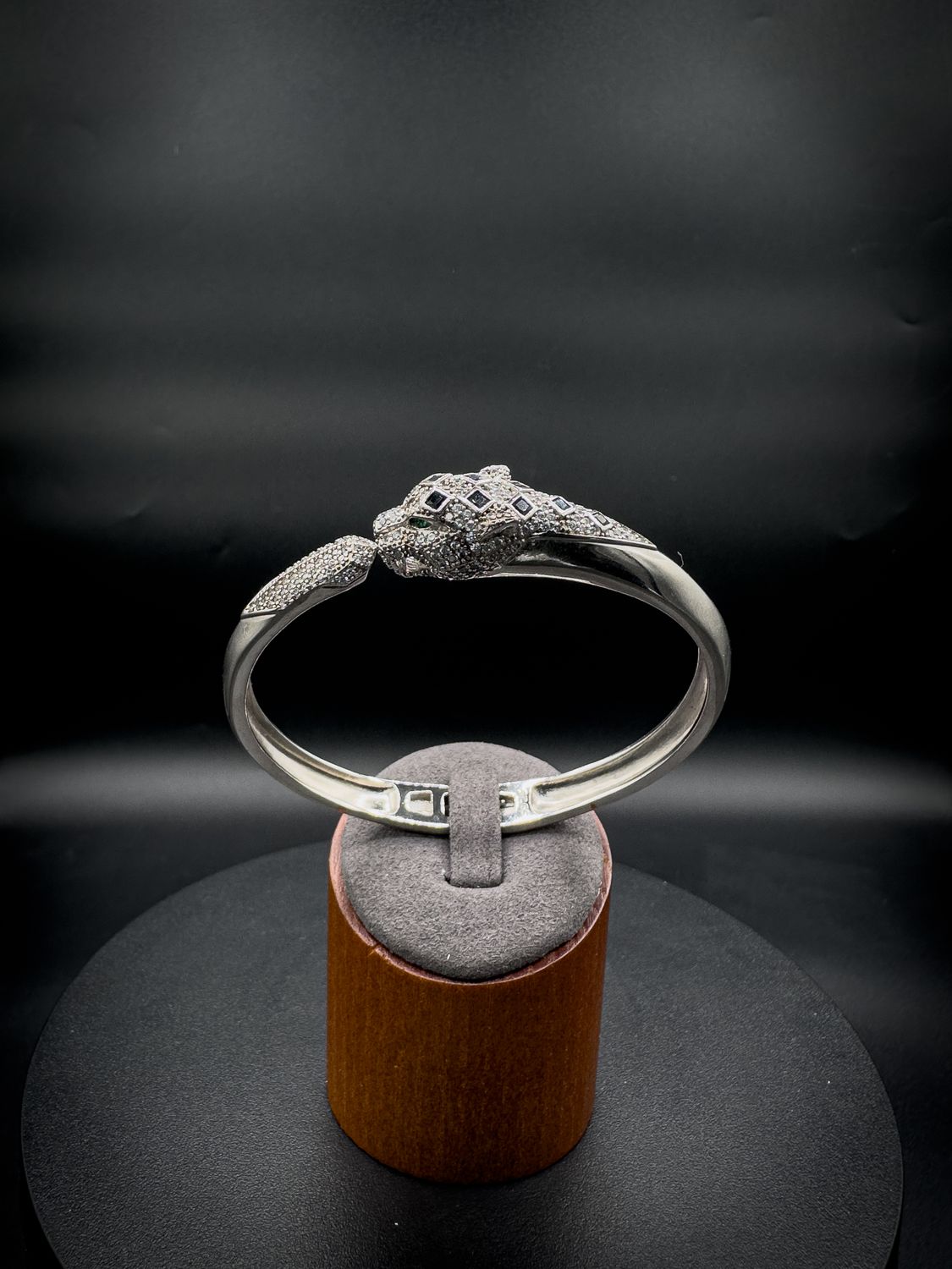 Brazalete de Pantera de Plata italiana 925