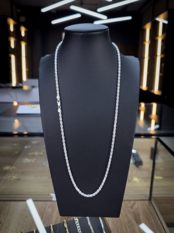 Cadena Lazo de Plata italiana 925