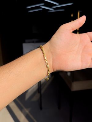 Pulso Fígaro Sólido en Plata 925 con Baño de Oro 14k – 4mm / Varias Tallas