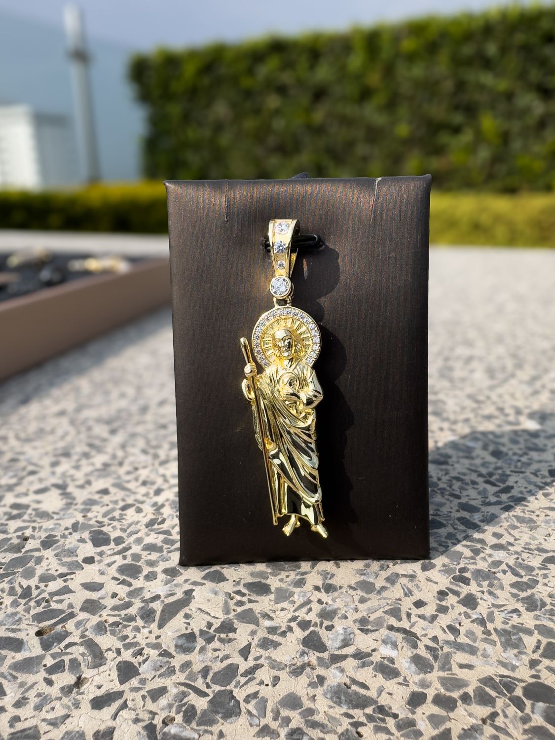 Dije San Judas Tadeo en Plata 925 con Baño de Oro 14k