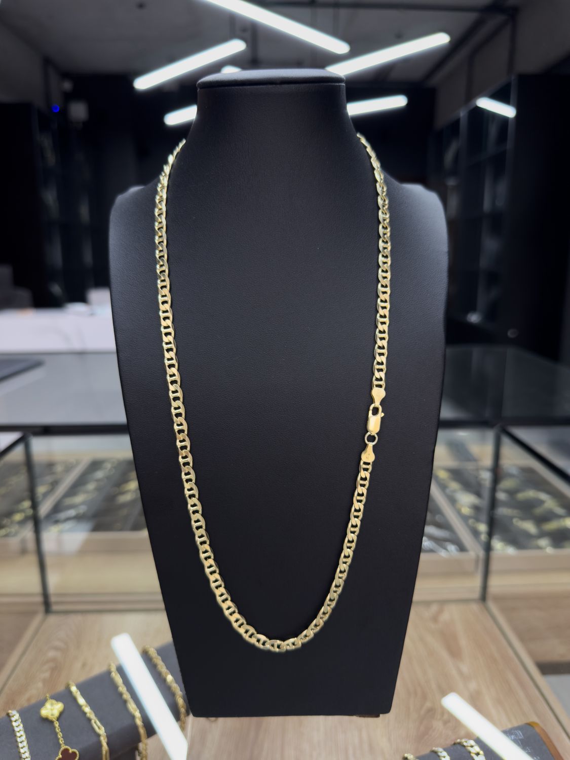 Cadena Marinero Doble Tono en Plata 925 con Baño de Oro 14k – 6mm / 61cm