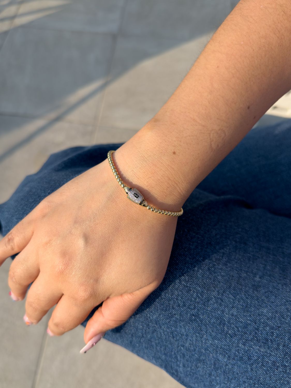 Pulsera Mónaco Bub en Oro 10k – 3mm / 18cm / 4.6g