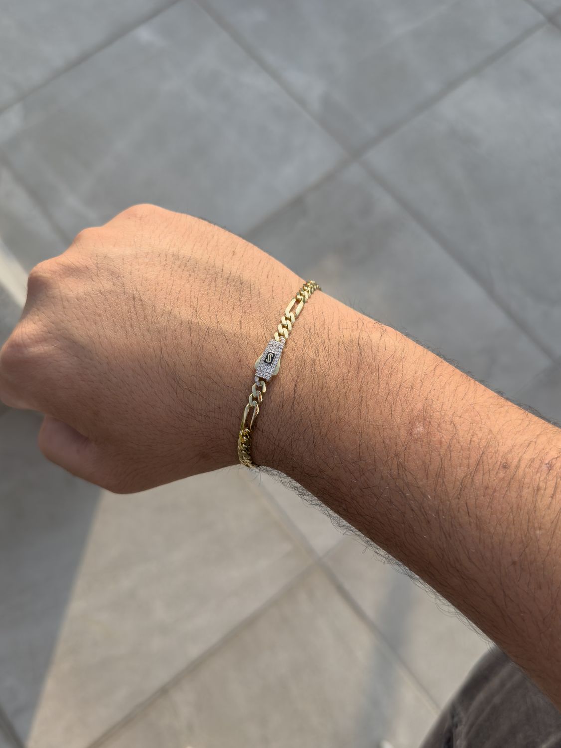 Pulsera Mónaco Figaro en Oro 10k – 5mm / 21cm