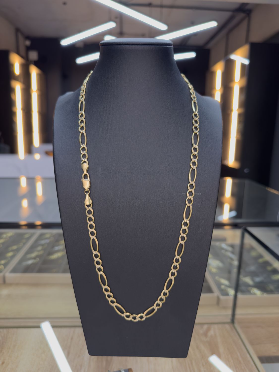 Cadena Cartier / Figaro de  Oro 14k