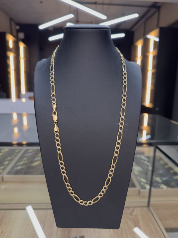 Cadena Cartier / Figaro de  Oro 14k