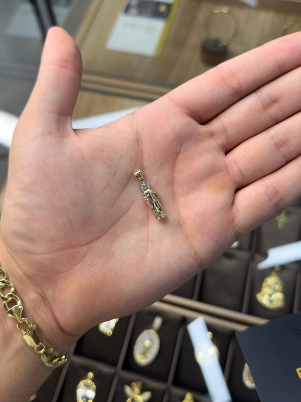 Dije de San Judas Tadeo en Oro Italiano 10k – 2.8cm de Alto