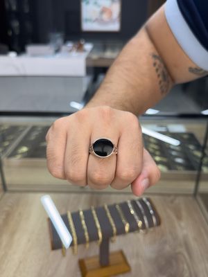 Anillo Plata 925 Ojo de Serpiente Negro – Talla 12
