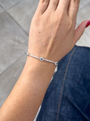 Brazalete Tennis Gota de Agua Plata 925 – 18-21cm