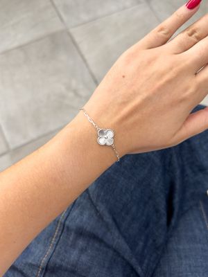 Pulsera Trébol Plata 925 Inspirada en Van Cleef – 18cm