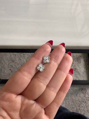 Aretes Trébol Plata Estilo Van Cleef – Plata 925 (9mm)