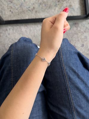 Pulsera Trébol Full Plata 9mm Estilo Van Cleef en Plata 925 – 18cm
