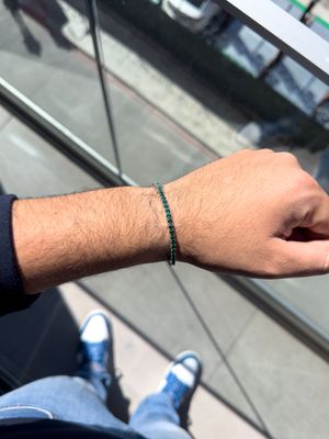 Pulsera Tennis 3mm de Plata 925 con Zirconias Color Esmeralda | Unisex