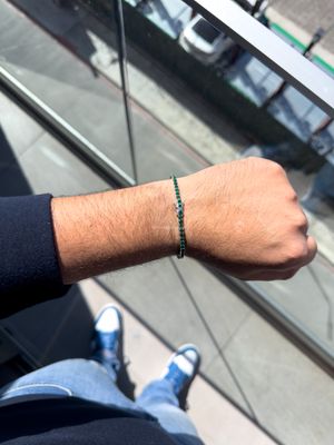 Pulsera Tennis 3mm de Plata 925 con Zirconias Color Esmeralda | Unisex