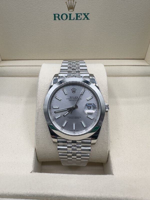 Rlex Datejust 41mm Esfera Plateada