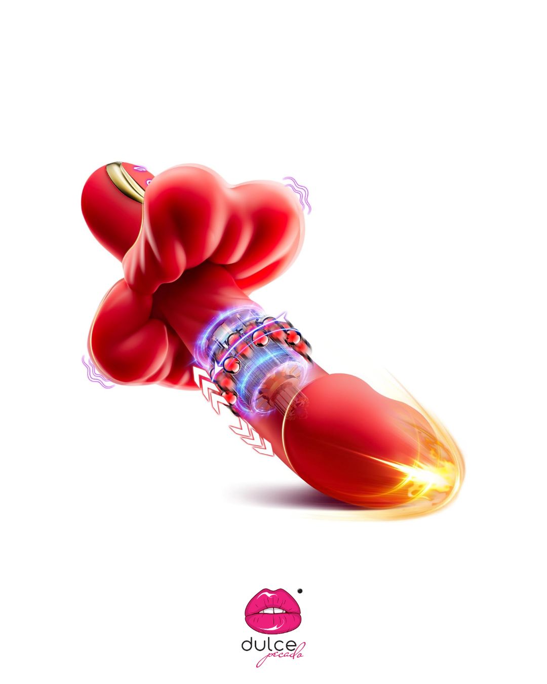 Thrusting Vibrator Rabbit with Rotating Beads