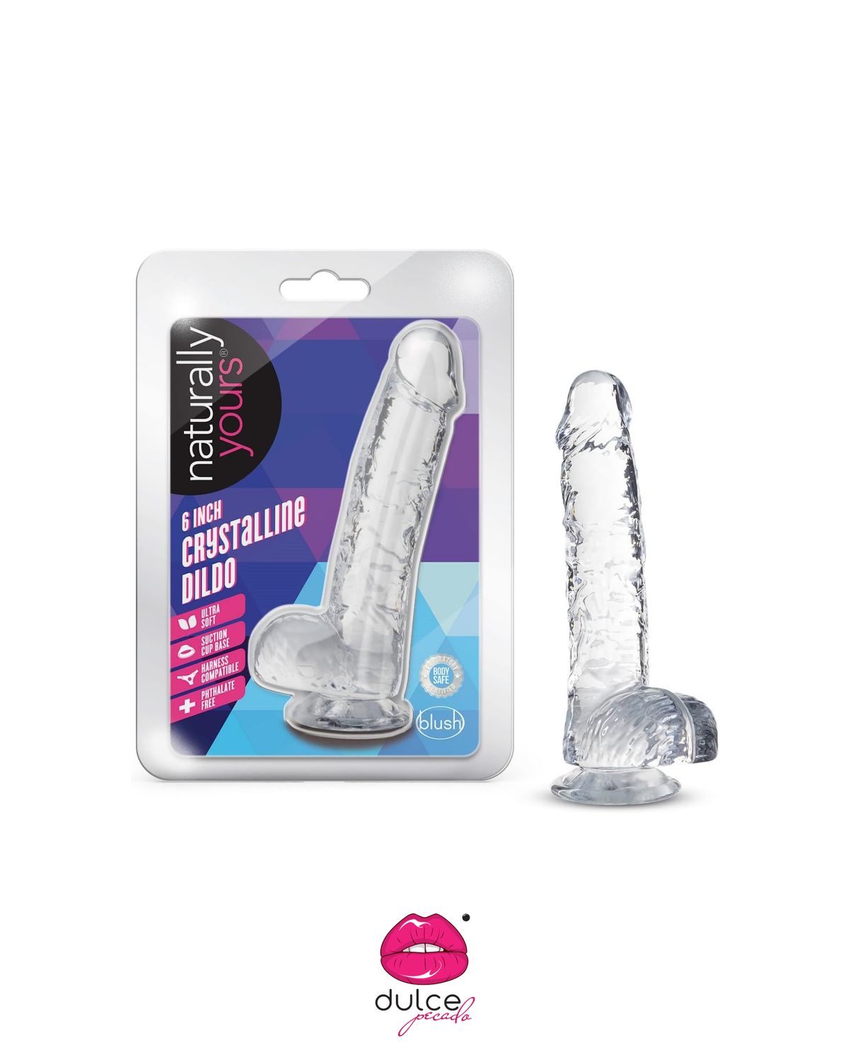 Crystalline Clear Realistic Dildo