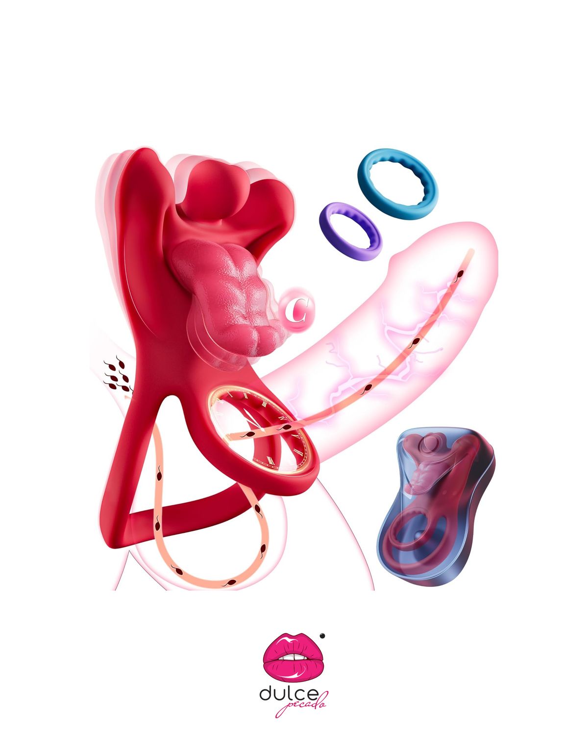 Realistic Tongue Cock Ring