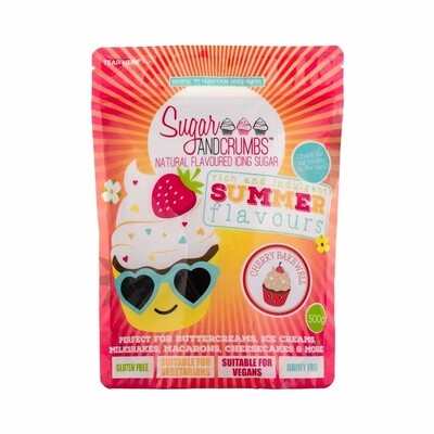 Sugar and Crumbs Cherry Bakewell Flavoured Icing Sugar - BB: 05/21 Sugar and Crumbs Cherry Bakewell Flavoured Icing Sugar - BB: 05/21