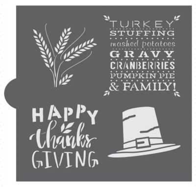 Happy Thanksgiving Cookie Stencil Happy Thanksgiving Cookie Stencil