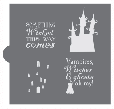 Haunted House Accent Cookie Stencil Haunted House Accent Cookie Stencil