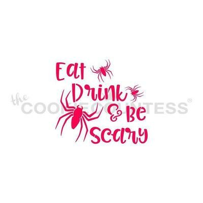 Eat, Drink, and Be Scary Stencil by Cookie Countess Eat, Drink, and Be Scary Stencil by Cookie Countess