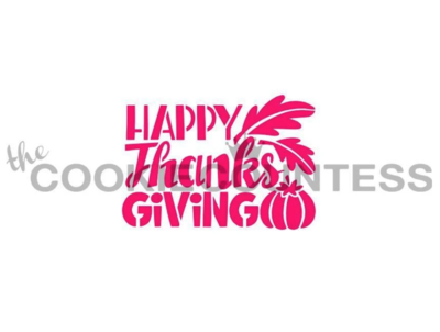Happy Thanksgiving Stencil by Cookie Countess Happy Thanksgiving Stencil by Cookie Countess