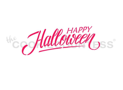 Happy Halloween Script Stencil by Cookie Countess Happy Halloween Script Stencil by Cookie Countess