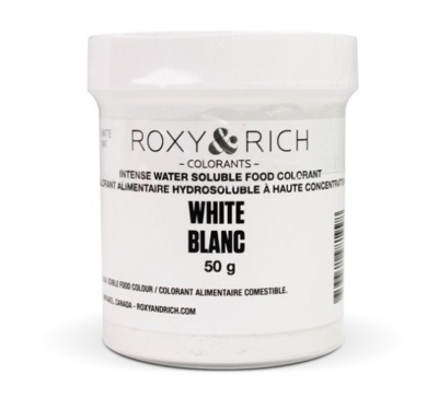 WHITE water soluble dust icing colouring - Roxy and Rich 50g