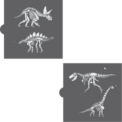 Dinosaur Skeleton Cookie Stencil