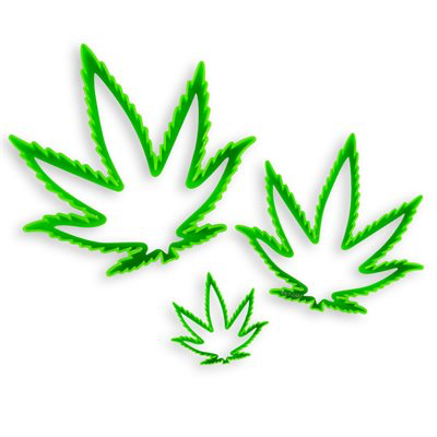 Marijuana Cannabis Leaf Cutter - Set Of 3 Marijuana Cannabis Leaf Cutter - Set Of 3