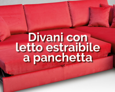 Divani con letto estraibile a panchetta