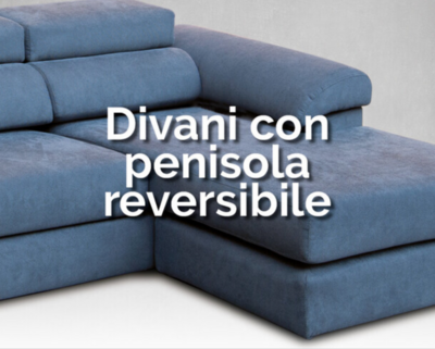 Divani con penisola reversibile