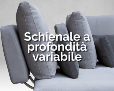 Schienale a profondità variabile